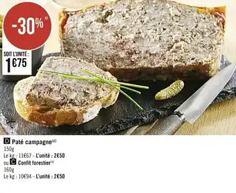 Casino Supermarchés Paté campagne offre