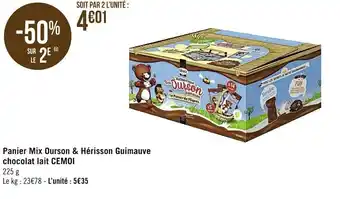 Panier mix ourson & hérisson guimauve