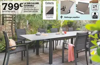 Centrakor La table allure extensible offre