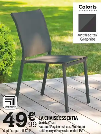 Centrakor La chaise essentia offre