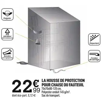 Centrakor La housse de protection pour chaise ou fauteuil offre