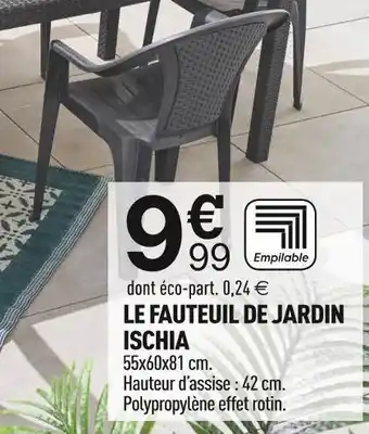 Centrakor Le fauteuil de jardin ischia offre