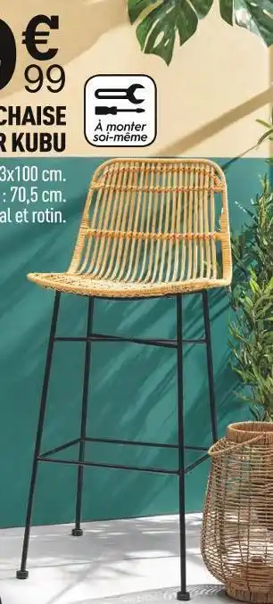 Centrakor Atmosphera la chaise de bar kubu offre