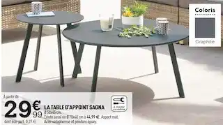 Centrakor La table d’appoint saona offre