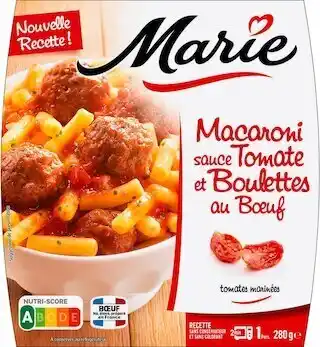 Match Marie plat cuisiné offre