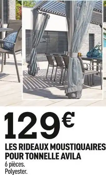 Centrakor Les rideaux moustiquaires pour tonnelle avila offre