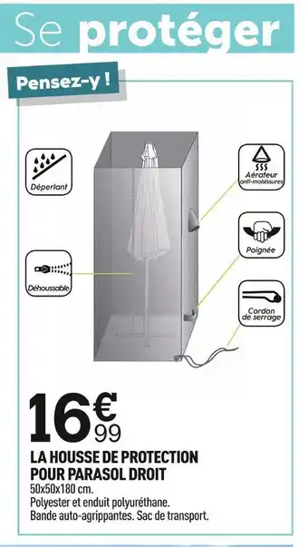 La housse de protection pour parasol droit