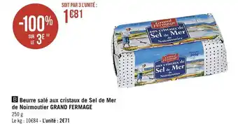 Casino Supermarchés Beurre salé aux cristaux de sel de mer offre