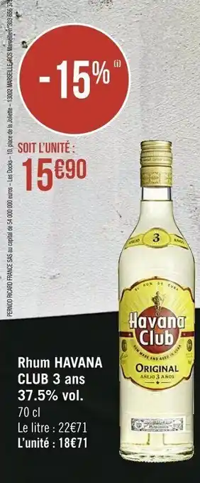 Rhum HAVANA CLUB