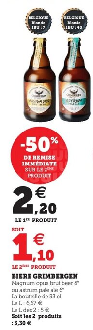 Hyper U Biere grimbergen offre