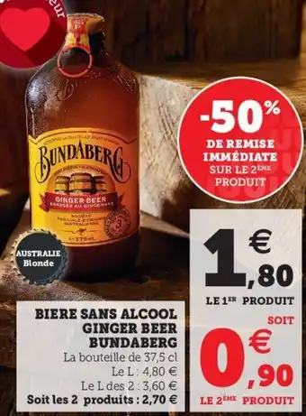 Hyper U Biere sans alcool offre