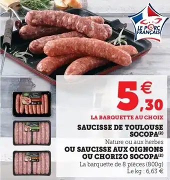Saucisse de toulouse socopa