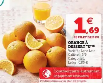 Hyper U Orange À dessert "u" offre