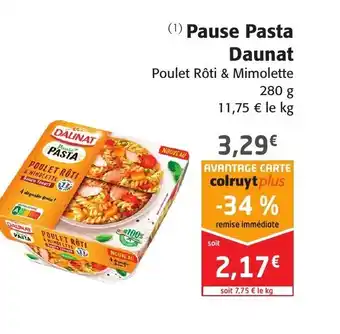 Colruyt Pause Pasta Daunat offre