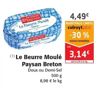 Colruyt Le Beurre Moulé Paysan Breton offre
