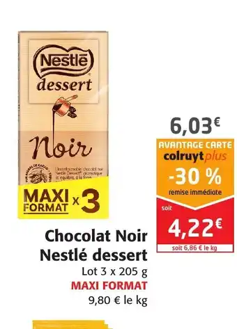 Colruyt Chocolat Noir offre