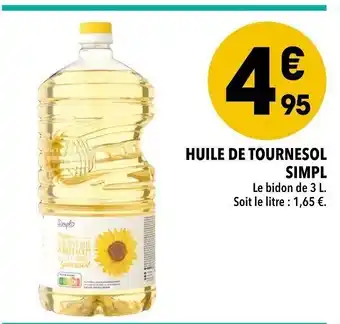 Supeco Huile de Tournesol offre