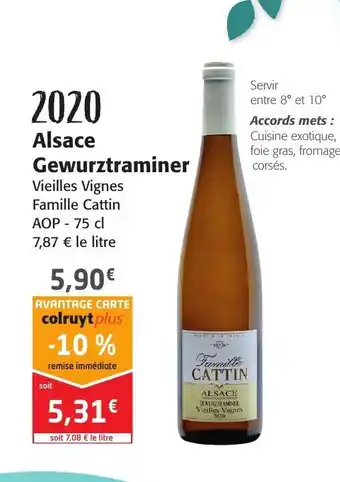 Colruyt Alsace Gewurztraminer offre