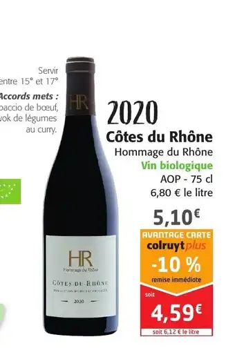 Colruyt Côtes du Rhône offre