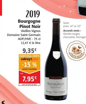 Colruyt Bourgogne Pinot Noir offre