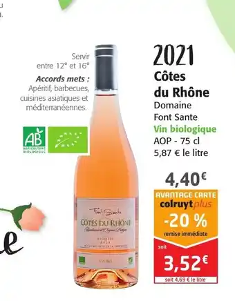 Colruyt Côtes du Rhône offre