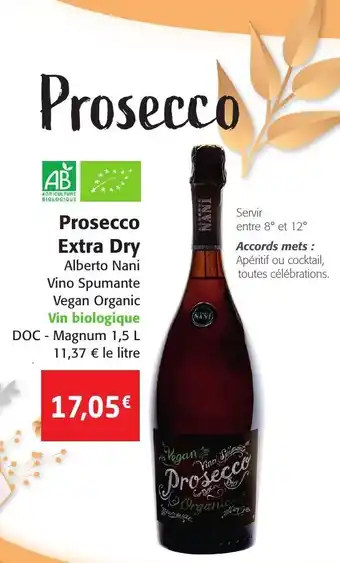 Colruyt Prosecco Extra Dry offre
