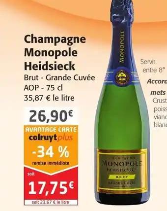 Colruyt Champagne Monopole offre