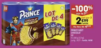 Leader Price Prince Goût Chocolat Lu offre