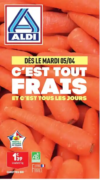 ALDI Carottes Bio offre