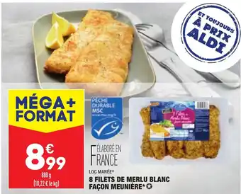 ALDI 8 Filets de merlu blanc facon meuniére offre
