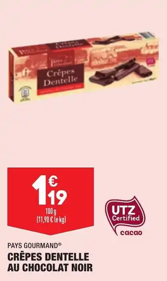 ALDI Crêpes dentelle au chocolat noir offre