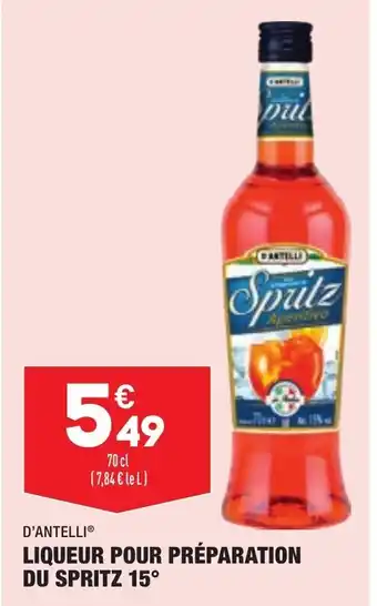 Liqueur pour préparations du spritz 15°