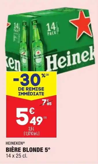 ALDI Bière Blonde 5° offre