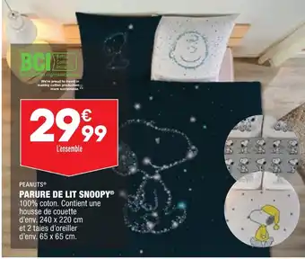 ALDI Parure de lit snoopy offre