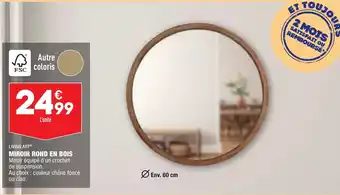 ALDI Miroir rond en bois offre