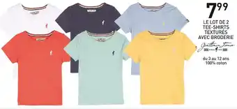 Stokomani Gentleman farmer le lot de 2 tee-shirts texturés avec broderie offre