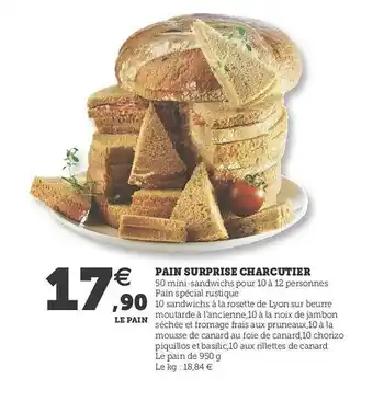 Hyper U Pain Surprise Charcutier offre