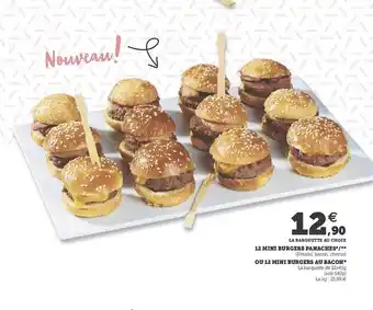 Hyper U 12 Mini Burgers Panachés Ou 12 Mini Burgers Au Bacon offre