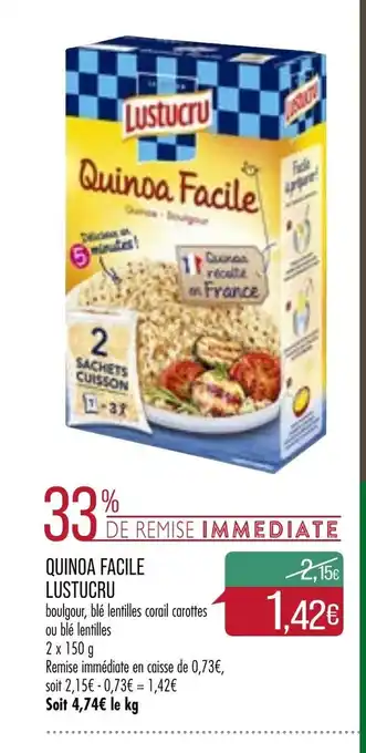 Match Quinoa Facile Lustucru offre