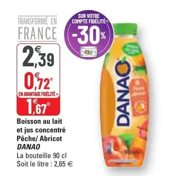 G20 Boisson au lait et jus concentré offre