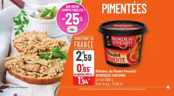 Rillettes de poulet pimenté BORDEAU CHESNEL