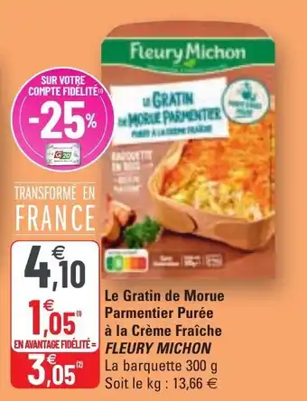 Le gratin de morue parmentier purée