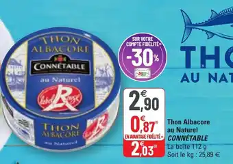 G20 Thon albacore au naturel offre