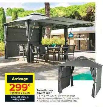 Castorama Tonnelle Avec Auvent Jaz offre