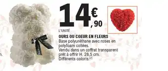E.Leclerc Ours Ou Coeur En Fleurs offre