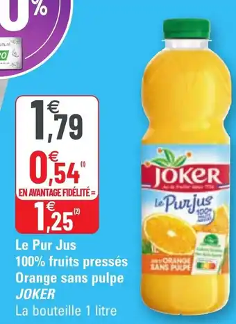 G20 Le pur jus 100% fruits pressés offre
