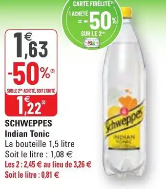 G20 SCHWEPPES indian tonic offre