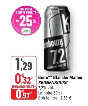 G20 Bière blanche maltée KRONENBOURG offre