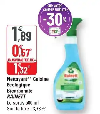 G20 Nettoyant cuisine ecologique bicarbonate RAINETT offre