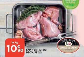 Bi1 Lapin entier ou découpé offre